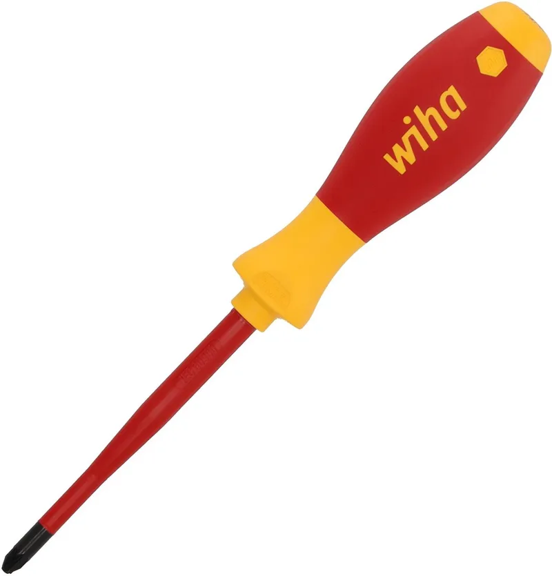 3281 SoftFinish electric slimFix PlusMinus Schroevendraaier - Pozidriv/Sleuf - PZ2 x 100mm by Wiha, Kleurloos – product image