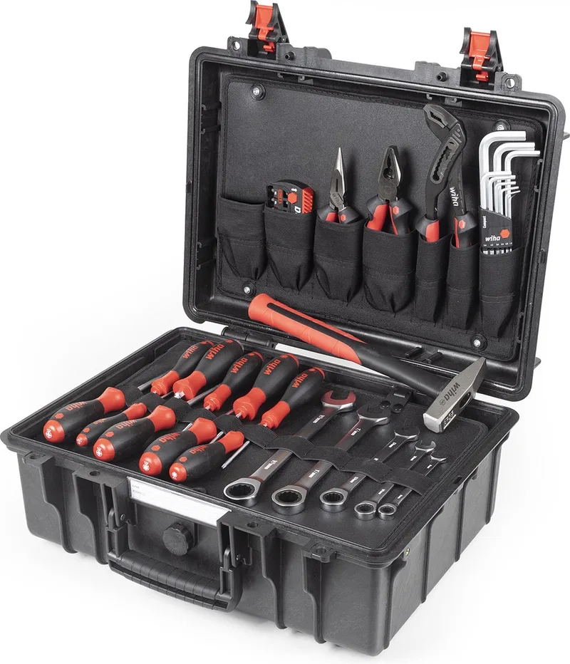 44965 40-delige Industrial Gereedschapskoffer Basic set L by Wiha, Black – product image