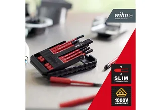 Bit-Set slimBit electric (43161) - 15 tlg., TORX, TORX PLUS, flexibel, kompakt, mobil, VDE van Wiha, Geel – productafbeelding 5 van 5