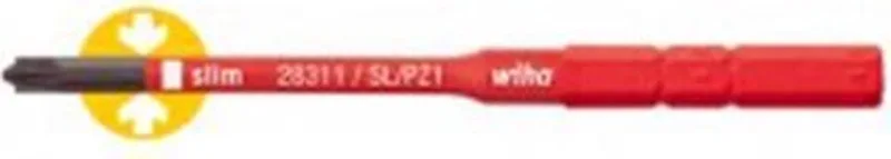 Bit slimBit electric PlusMin/Pozidriv (34590) SL/PZ2 x 75 mm von Wiha – Produktbild