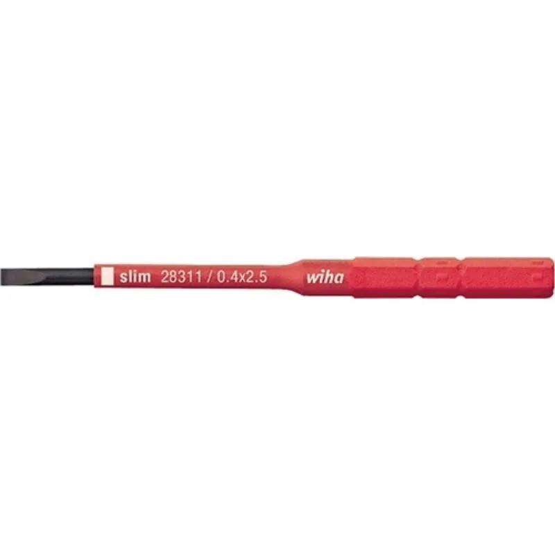 Bit VDE Schlitz 2,5x75mm slimBit van Wiha – productafbeelding