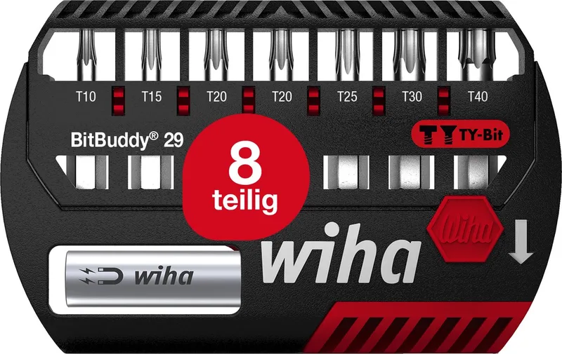 Bitset BitBuddy® TY-bit 29mm (¼″) TORX® - 9-delig - 42136 by Wiha – product image