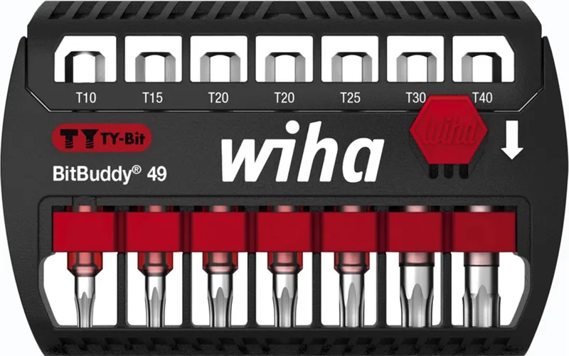 Bitset BitBuddy® TY-bit 49mm (¼″) TORX® - 8-delig - 42115 by Wiha – product image