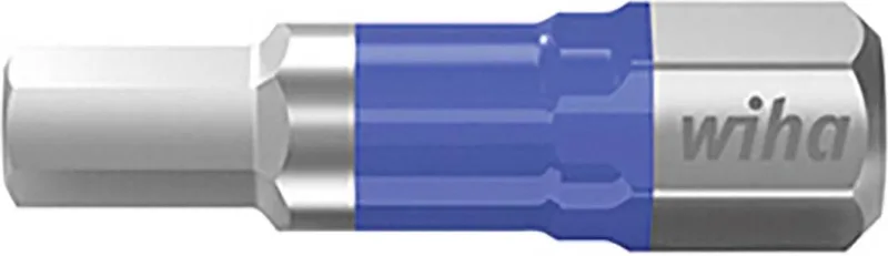 Bitset T-bit 25mm (¼″) Zeskant (maat 3) VE=5 - 41611 de Wiha – image du produit