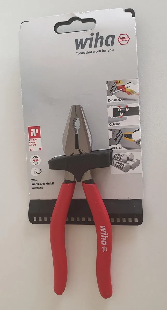 Combinatietang Classic met DynamicJoint® en OptiGrip met extra lang snijvlak - 27325 de Wiha, Rouge – image du produit