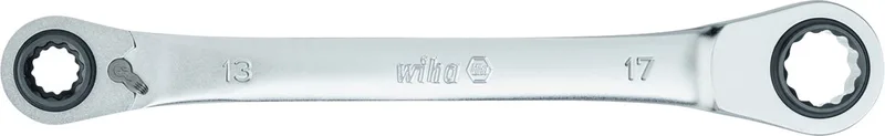 Dubbelring-ratelsleutel 4in1 omschakelbaar 10/13/17/19 fra Wiha, Kleurloos – produktbillede