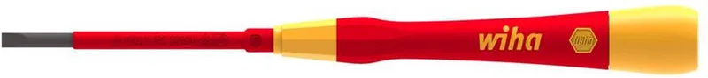 Elektronica, VDE, Elektronica en fijnmechanica Platte schroevendraaier Kopbreedte: 3.5 mm Koplengte: 65 mm von Wiha, Kleurloos – Produktbild