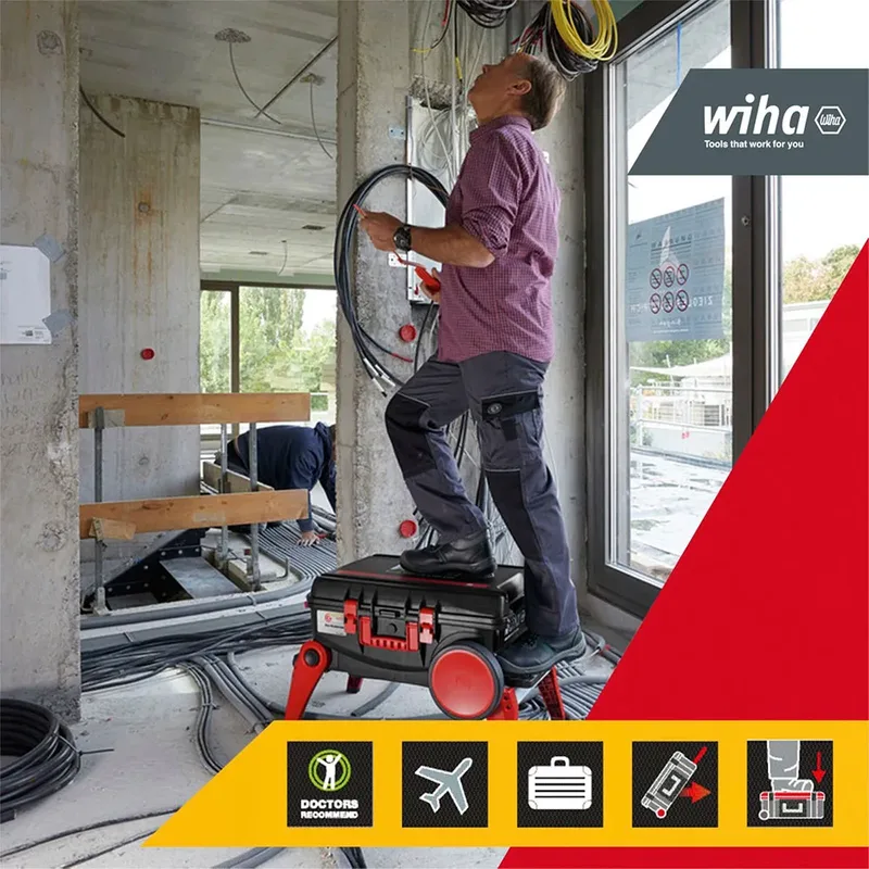 Xxl Iii Verktygsväska I Aluminium von Wiha, Schwarz, Rot – Produktbild 4 von 6