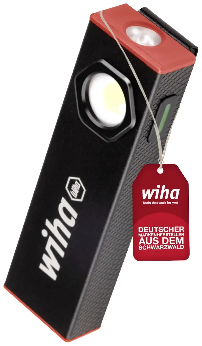 Handleuchte 800 lm, 5 Leuchtmodi, Werkstattlampe aufladbar, Akku LED Taschenlampe super hell, Arbeitsleuchte, USB-C aufladbar (45701) von Wiha – Produktbild 2 von 2