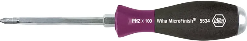 KreuzSchlitzschraubendreher Gr.3x150mm PH Micro-Finish 29151 pour latelier Tournevis cruciforme PH 3 Longueur de la lame: 150 mm DIN ISO 8764 de Wiha – image du produit