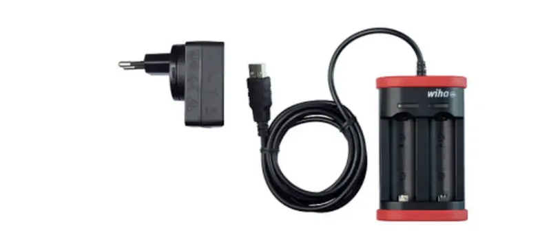 Oplader voor accutype 18500 Li-ion van Wiha – productafbeelding
