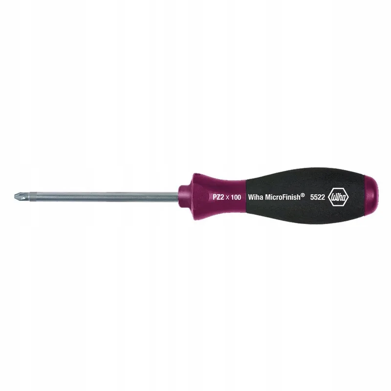 MicroFinish Pozidriv Schroevendraaier PZ2x100 - Ideaal voor Vochtige Omgevingen de Wiha, Violet – image du produit