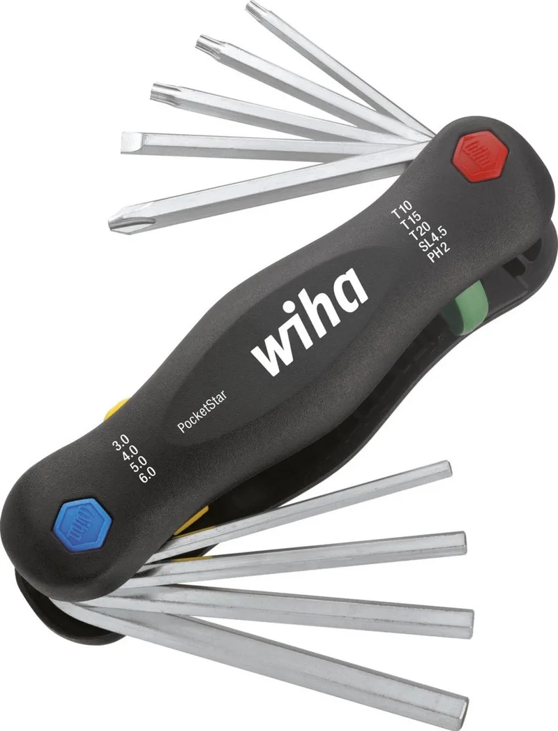 Multitool PocketStar assorti 9-delig - 25293 by Wiha, Silver – product image