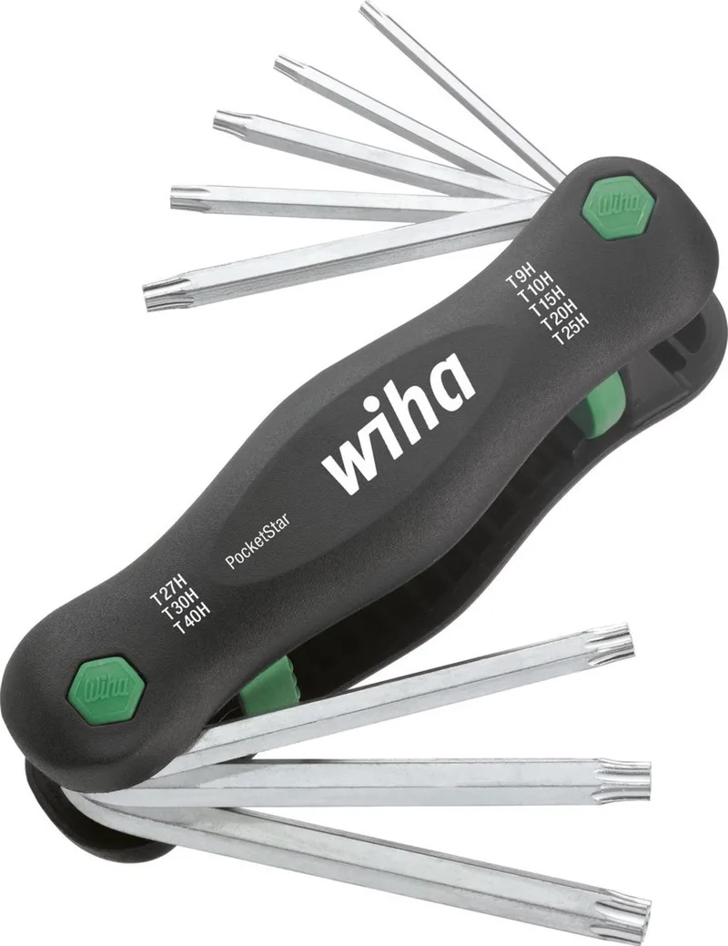 Multitool PocketStar TORX® Tamper Resistant - met boring 8-delig - 25130 by Wiha, Silver – product image