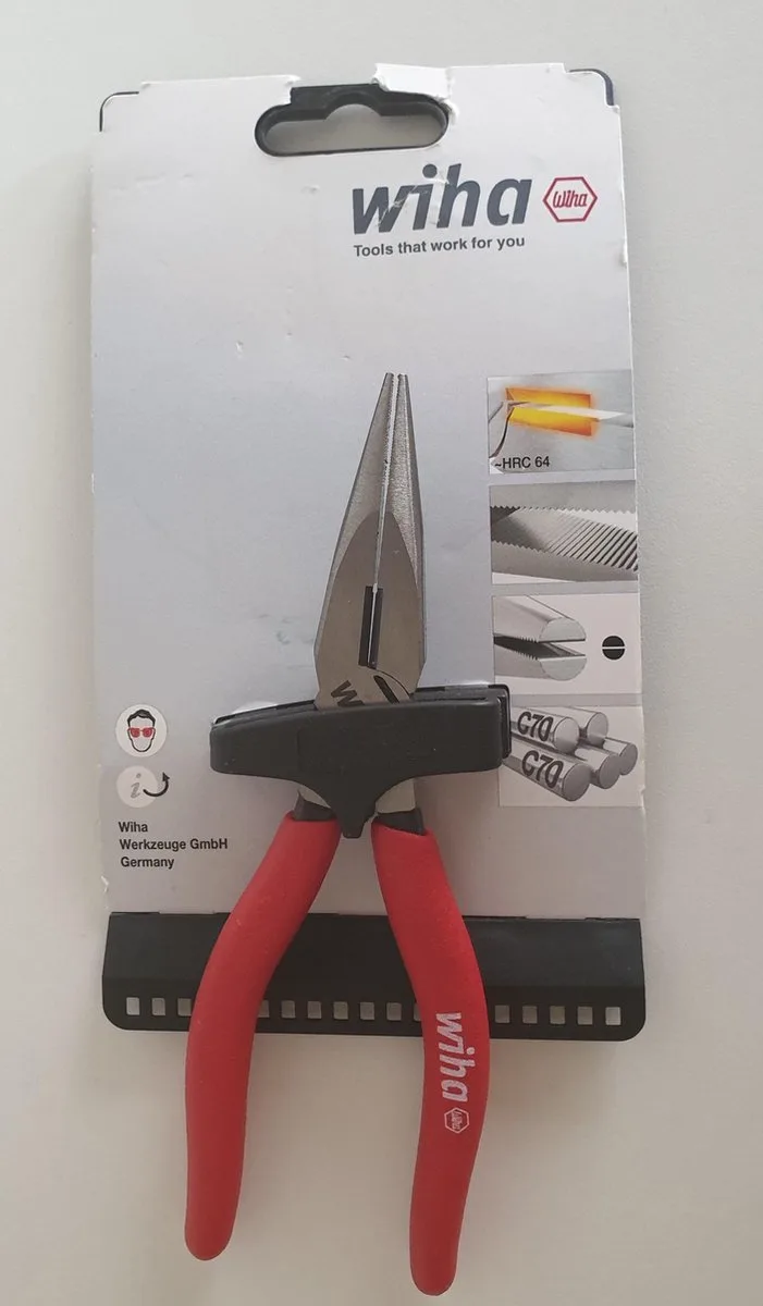 Punttang Classic met snijvlak rechte vorm - 27340 by Wiha, Red – product image