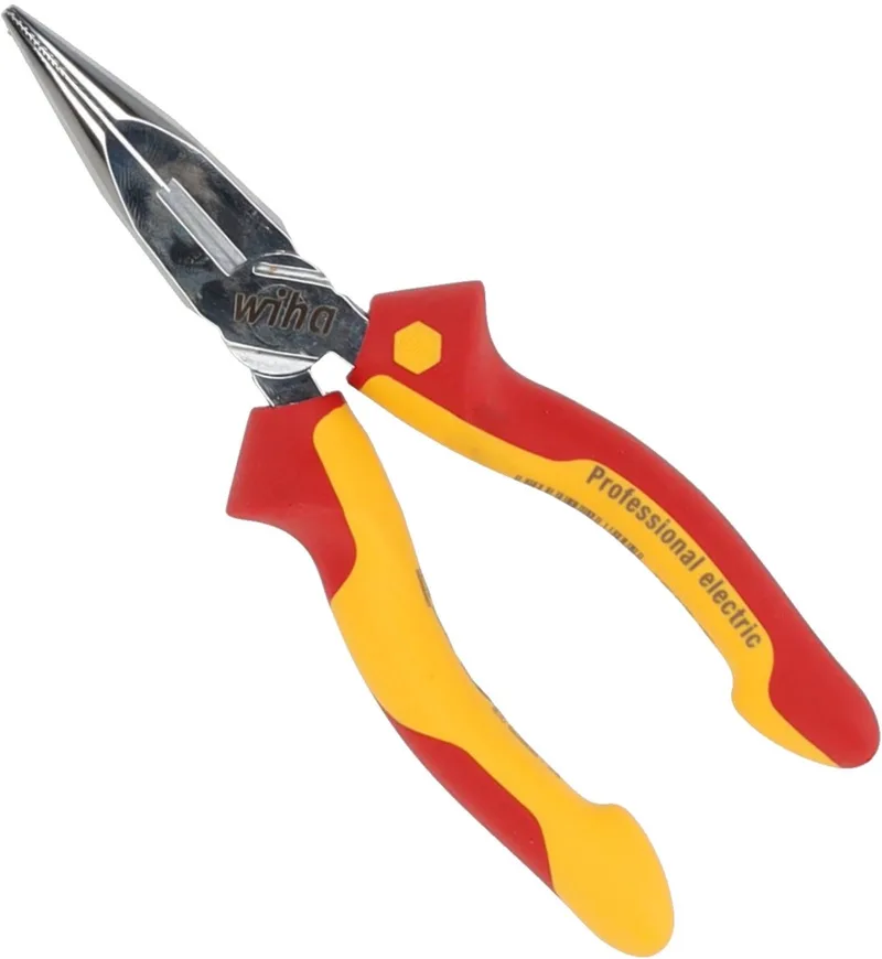 Flachrundzange Professional electric mit Schneide gerade Form in Blister 160 mm von Wiha, Kleurloos – Produktbild