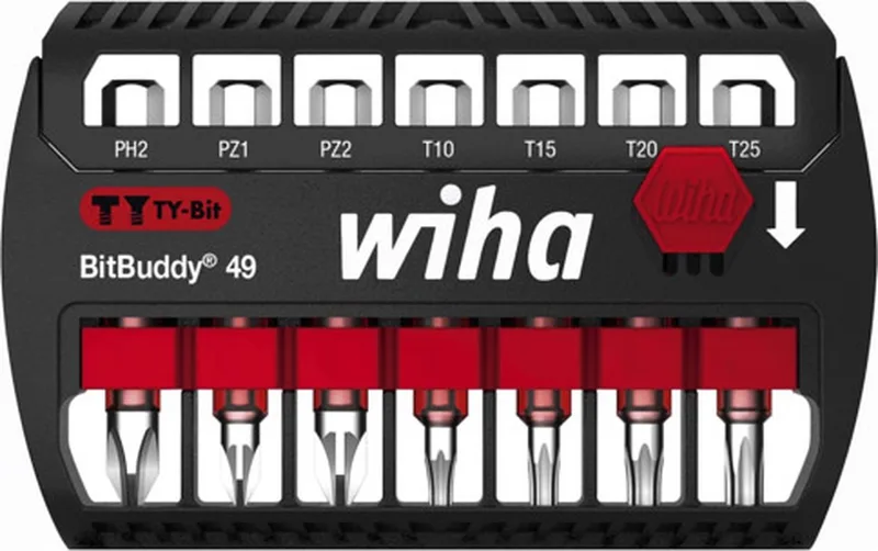 SB7946-TY904 7-delige BitBuddy Bitset TY-bit - 49mm von Wiha – Produktbild