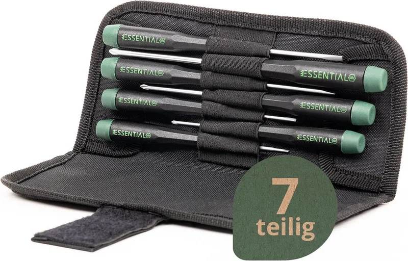 Essential precisieschroevendraaierset 7-delig. van Wiha, Zwart – productafbeelding 1 van 5