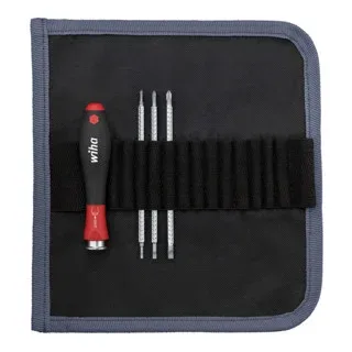 Schraubendreher mit Wechselklingen Set SYSTEM 4 Schlitz, Phillips, Außensechskant 4-tlg. von Wiha – Produktbild