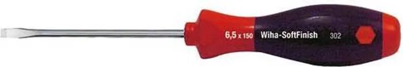 Schraubendreher Schlitz SW 10x200mm Ges.-L.324mm Rundklinge Mehrkomp.-Griff von Wiha, Rot – Produktbild