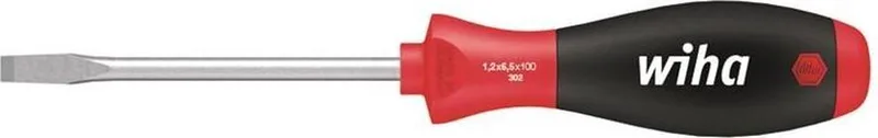 Schraubendreher SoftFinish® Schlitz mit Rundklinge 6,5 mm x 150 mm von Wiha, Kleurloos – Produktbild