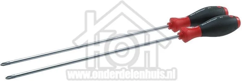 Schraubendreher SoftFinish® Phillips mit Rundklinge PH2 x 300 mm von Wiha, Kleurloos – Produktbild