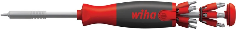 Schroevendraaier met bitmagazijn LiftUp 26one® assorti met 13 dubbelbits 1/4 in blister - 43895 by Wiha, Kleurloos – product image