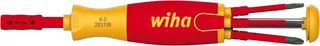 Schroevendraaier met bitmagazijn LiftUp electric Phillips, PlusMin/Pozidriv, sleufkop met 6 slimBits in blister - 38613 van Wiha, Kleurloos – productafbeelding 1 van 6