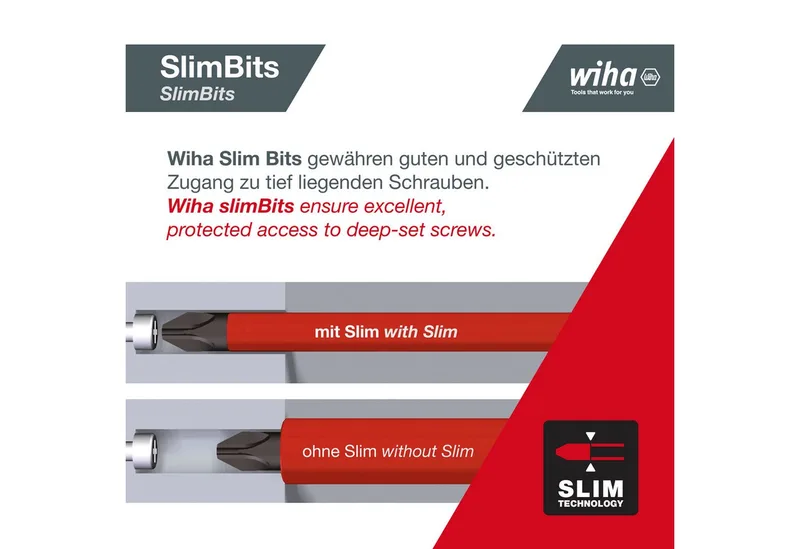 Schroevendraaier met bitmagazijn LiftUp electric TORX® met 6 slimBits. - 41157 van Wiha, Rood – productafbeelding 5 van 5