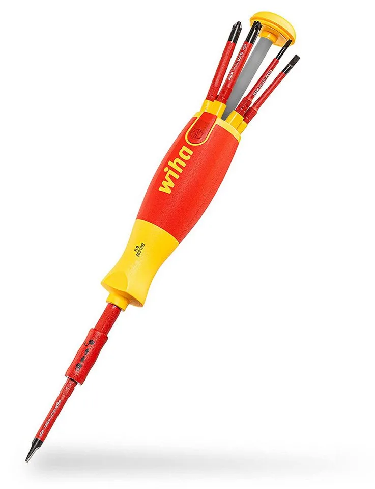 Schroevendraaier met bitmagazijn LiftUp electric TORX® met 6 slimBits. - 41157 van Wiha, Rood – productafbeelding 2 van 5