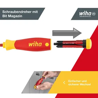 Schroevendraaier met bitmagazijn PocketMax® electricgemengd met 4 slimBits - 45296 van Wiha, Kleurloos – productafbeelding 3 van 6
