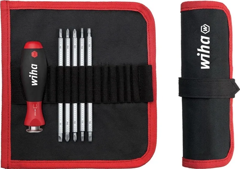 Schroevendraaier met wisselschachtenset SYSTEM 6 assorti 7-delig incl. roletui - 32298 de Wiha, Kleurloos – image du produit