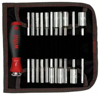 Schroevendraaier met wisselschachtenset SYSTEM 6 zeskantdopsleutel 13-delig incl. oprolbare zak - 27713 by Wiha – product image 2 of 2