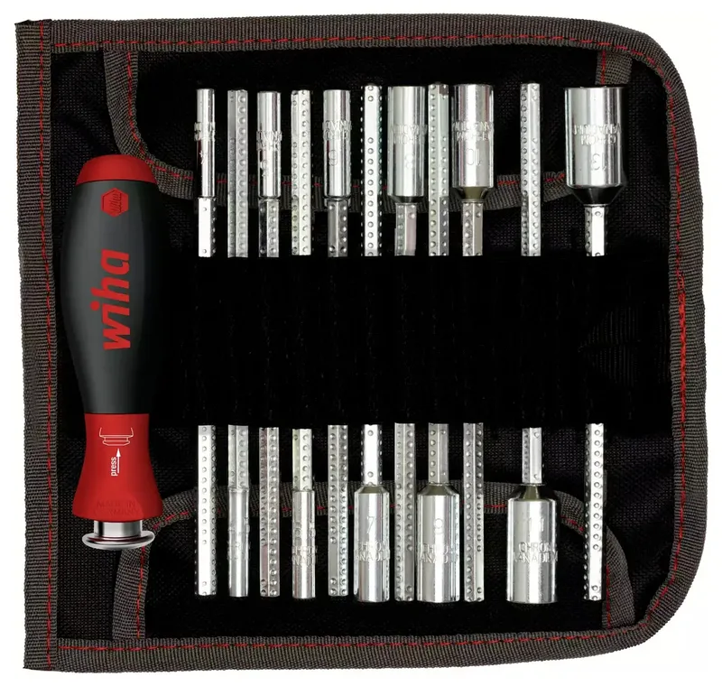 Schroevendraaier met wisselschachtenset SYSTEM 6 zeskantdopsleutel 13-delig incl. oprolbare zak - 27713 by Wiha – product image 2 of 2