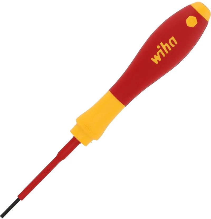 Schroevendraaier SoftFinish electric sleufkop - 00819 van Wiha, Kleurloos – productafbeelding