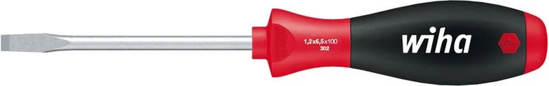 Schroevendraaier SoftFinish sleufkop met ronde kling - 00709 de Wiha, Noir – image du produit