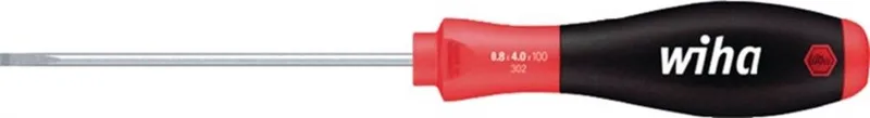 Schraubendreher SoftFinish® Schlitz mit Rundklinge für tiefliegende Schrauben 4,0 mm x 150 mm von Wiha, Kleurloos – Produktbild