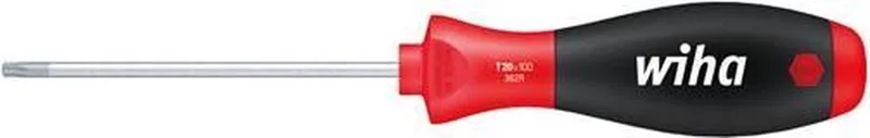 Schraubendreher SoftFinish® TX MagicSpring® mit Rundklinge T20 x 100 mm von Wiha, Rot – Produktbild