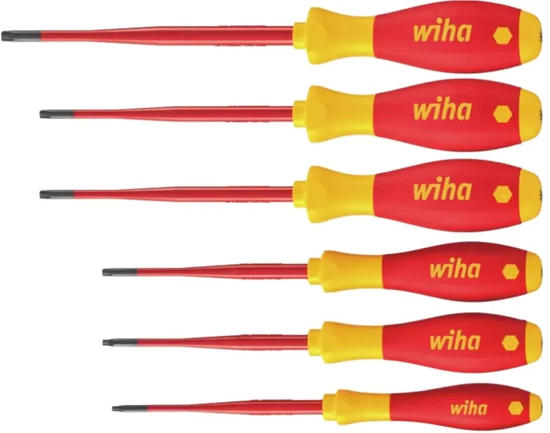 Schroevendraaierset SoftFinish electric slimFix TORX® Tamper Resistant - 6-delig - 41245 by Wiha, Kleurloos – product image
