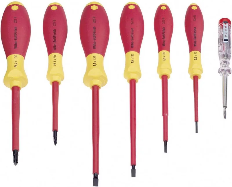 Schroevendraaierset VDE 7-delig Plat, Kruiskop Phillips by Wiha, Kleurloos – product image