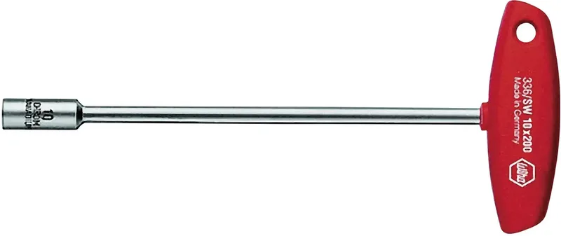 Sechskant-Steckschlüssel 13x230mm T-Griff plus6 Werkstatt Steckschlüssel-Schraubendreher Schlüsselweite (metrisch): 13 mm Klingenlänge: 230 mm von Wiha – Produktbild
