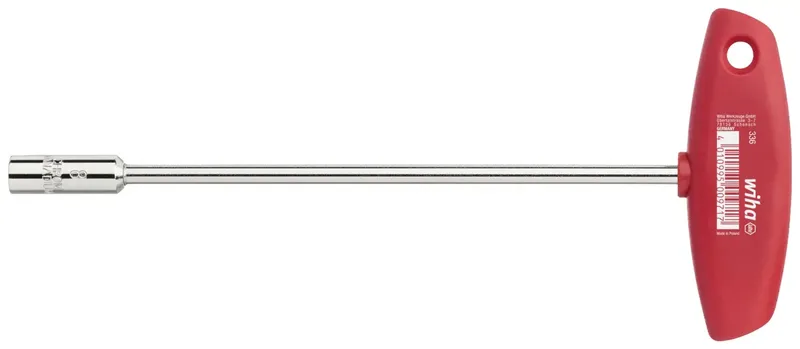Sechskant-Steckschlüssel 6x125mm T-Griff plus6 Werkstatt Steckschlüssel-Schraubendreher Schlüsselweite (metrisch): 6 mm Klingenlänge: 125 mm fra Wiha – produktbillede