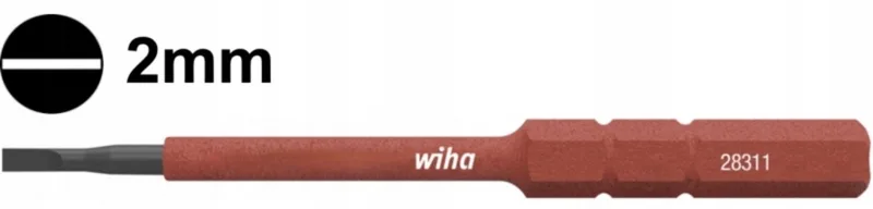 slimBit plat 2 x 75 mm VDE schroevendraaierbit van Wiha – productafbeelding