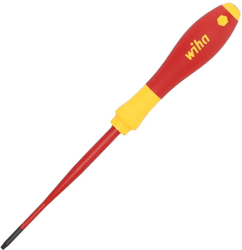 Schraubendreher SoftFinish® electric slimFix TX Tamper Resistant (mit Bohrung) T10H x 100 mm von Wiha, Kleurloos – Produktbild