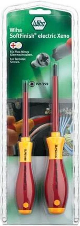 Wiha 32282 VDE Jeu de tournevis 2 pièces vis Pozidriv de Wiha, Kleurloos – image du produit 1 sur 4