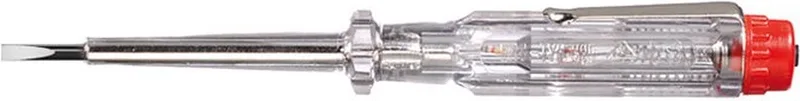Spanningszoeker 220-250 Volt sleufkop transparant, met clip - 05271 by Wiha, Kleurloos – product image