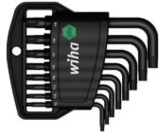Stiftschlüssel Set im Classic Halter TX 8-tlg. kurz, schwarzoxidiert (36461) von Wiha, Kleurloos – Produktbild 2 von 2