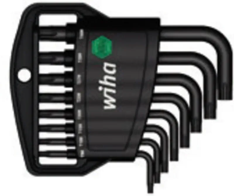 Stiftsleutelset in Classic houder TORX® Tamper Resistant - met boring 9-delig chemisch gezwart - 36462 van Wiha, Kleurloos – productafbeelding 2 van 2