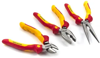 Tangen set Industrial electric combinatie-, punt-, zijkniptang 3-delig - 38637 van Wiha, Kleurloos – productafbeelding 1 van 4