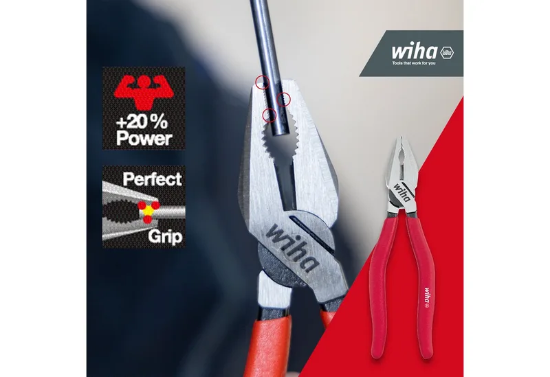 Tangenset Classic combinatie-, punt-, zijkniptang 3-delig - 26850 de Wiha, Kleurloos – image du produit 3 sur 5